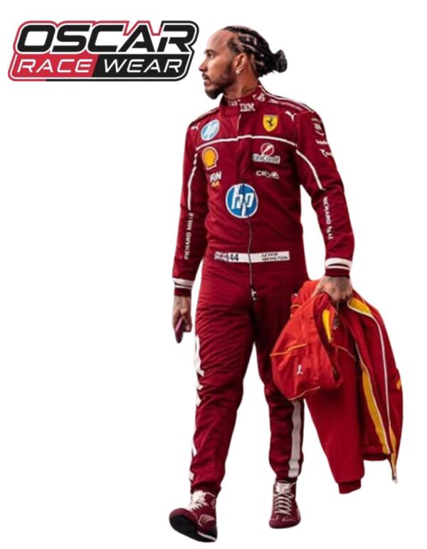 2025 Lewis Hamilton Ferrari F1 Replica Race Suit