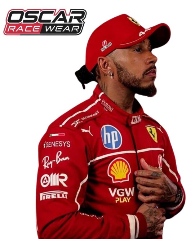 2025 Lewis Hamilton Ferrari F1 Replica Race Suit